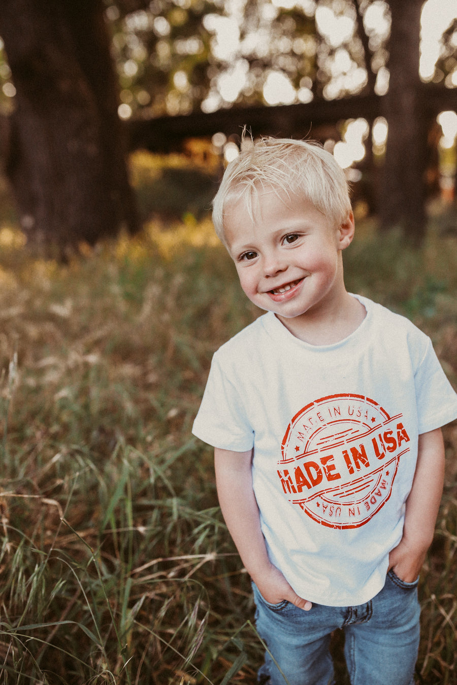 Made in USA Kid T-shirt, Adorable Patriotic Tee for the American Kid, 4th of July, Holiday T-shirt