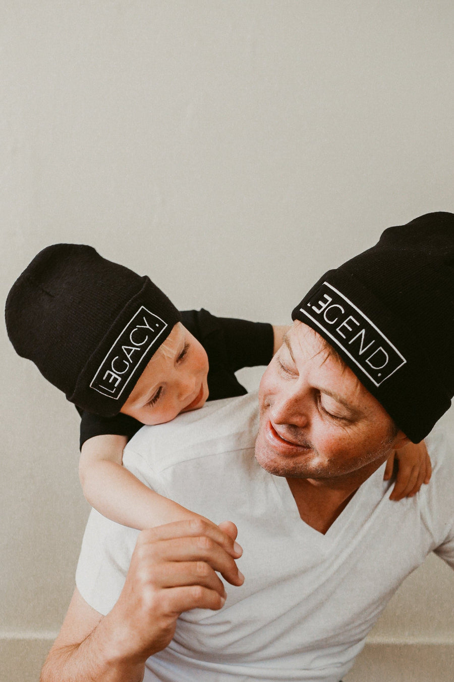 Coordinating Beanies Legend & Legacy, Embroidered Matching Family Beanies, Dad and Kid Beanie