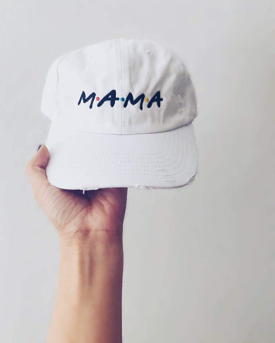 Hats - Distressed FRIENDS MAMA Baseball Hat