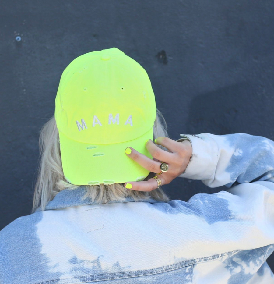 Neon top baseball cap